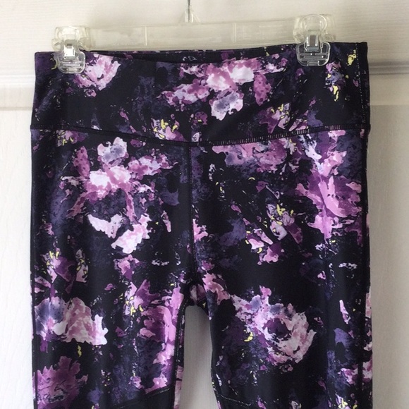 Fabletics Floral High Waist Leggings Black Multi S - Picture 2 of 5